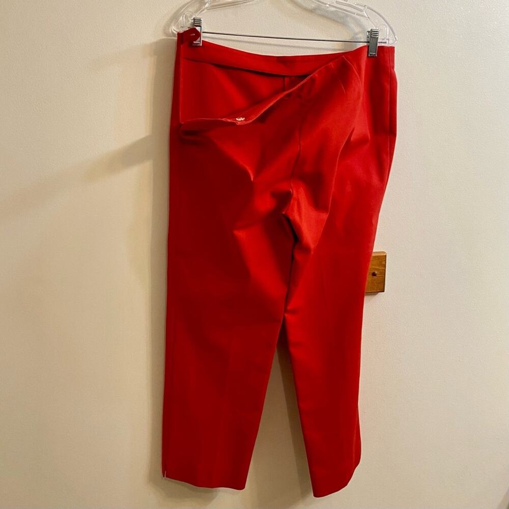 St. John Yellow Label Red Capri Pants High Waisted Women’s 10‎ Made in the USA - Picture 10 of 16